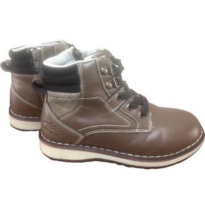 XRay Aiden Flat Heel Little Boy Grey Lace Up Boots - Size 13Y